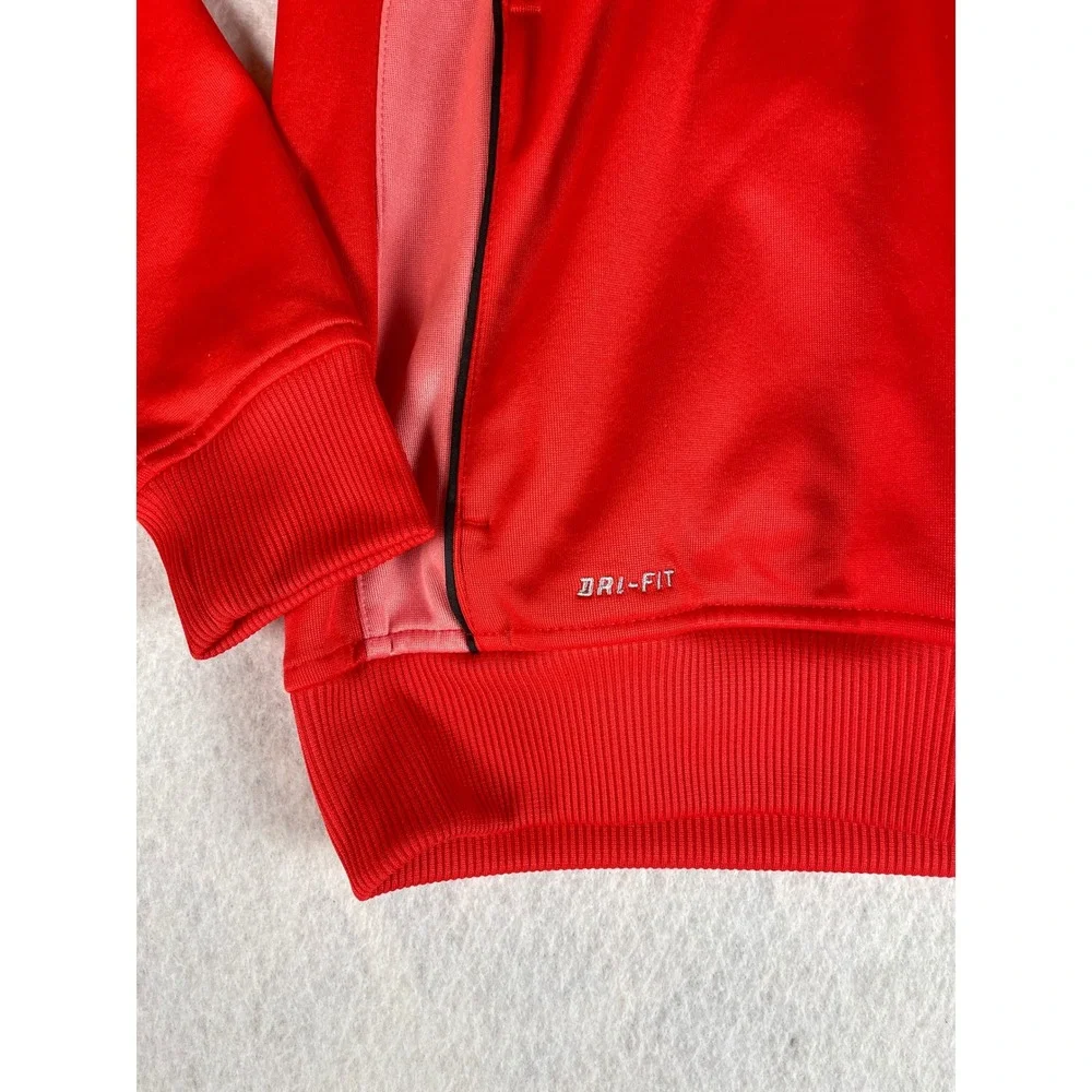 Nike Dri-FIT Orange Quarter Zip Hoodie Fleece Lined 487416-630 Size‎ M